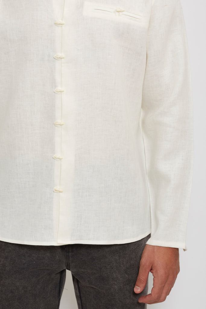 Gacho: Ivory Linen Shirt
